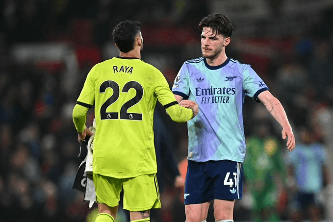 David Raya y Rice evitan la debacle gunner en Old&nbsp;Trafford