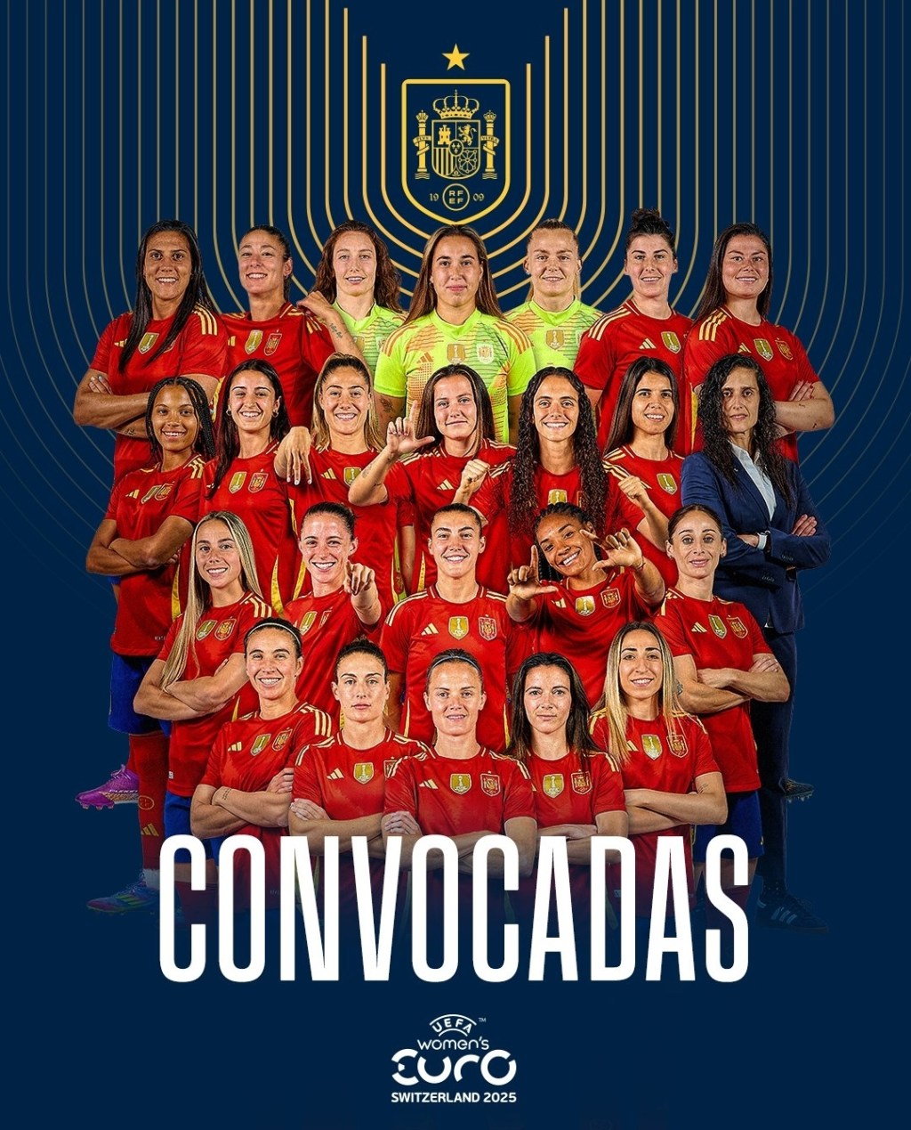 Las 23 que viajarán a Suiza, con la notable ausencia de&nbsp;Hermoso