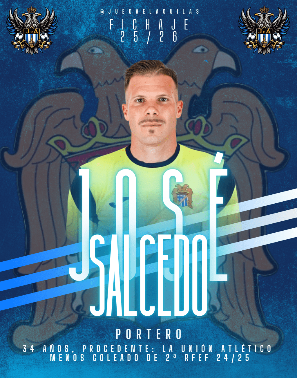 José Salcedo, nuevo portero del Águilas FC para la temporada&nbsp;25/26