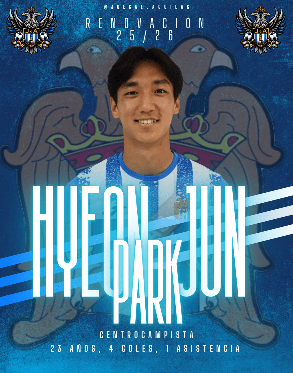 Hyeon-Jun Park la primera renovación del Águilas, seguirá en el club tras una temporada&nbsp;prometedora