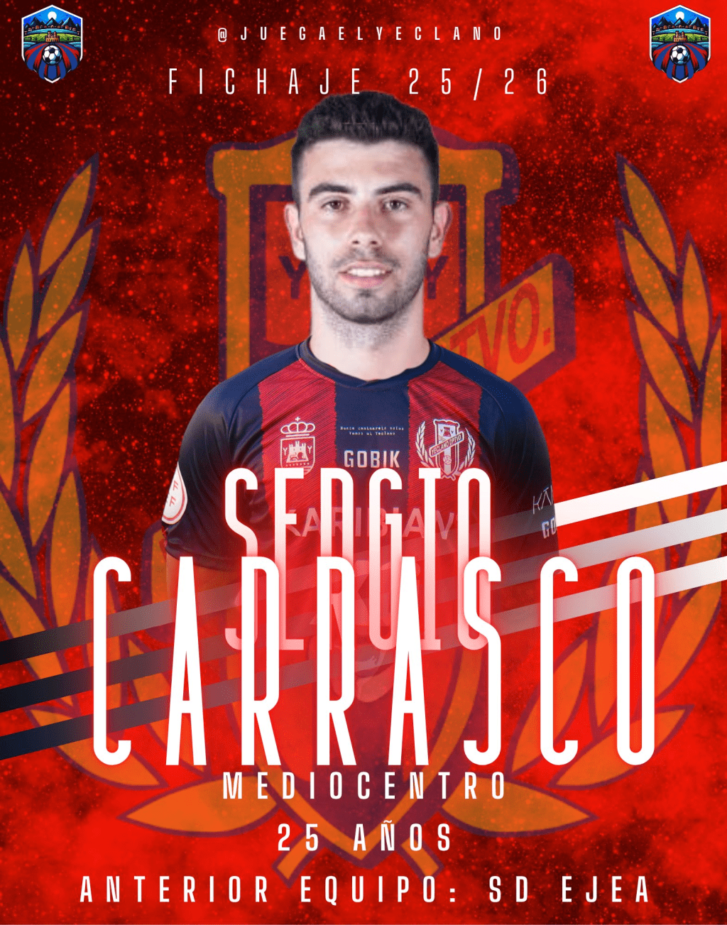 Sergio Carrasco, primer jugador del Yeclano Deportivo 25/26: calidad y visión en el centro del&nbsp;campo