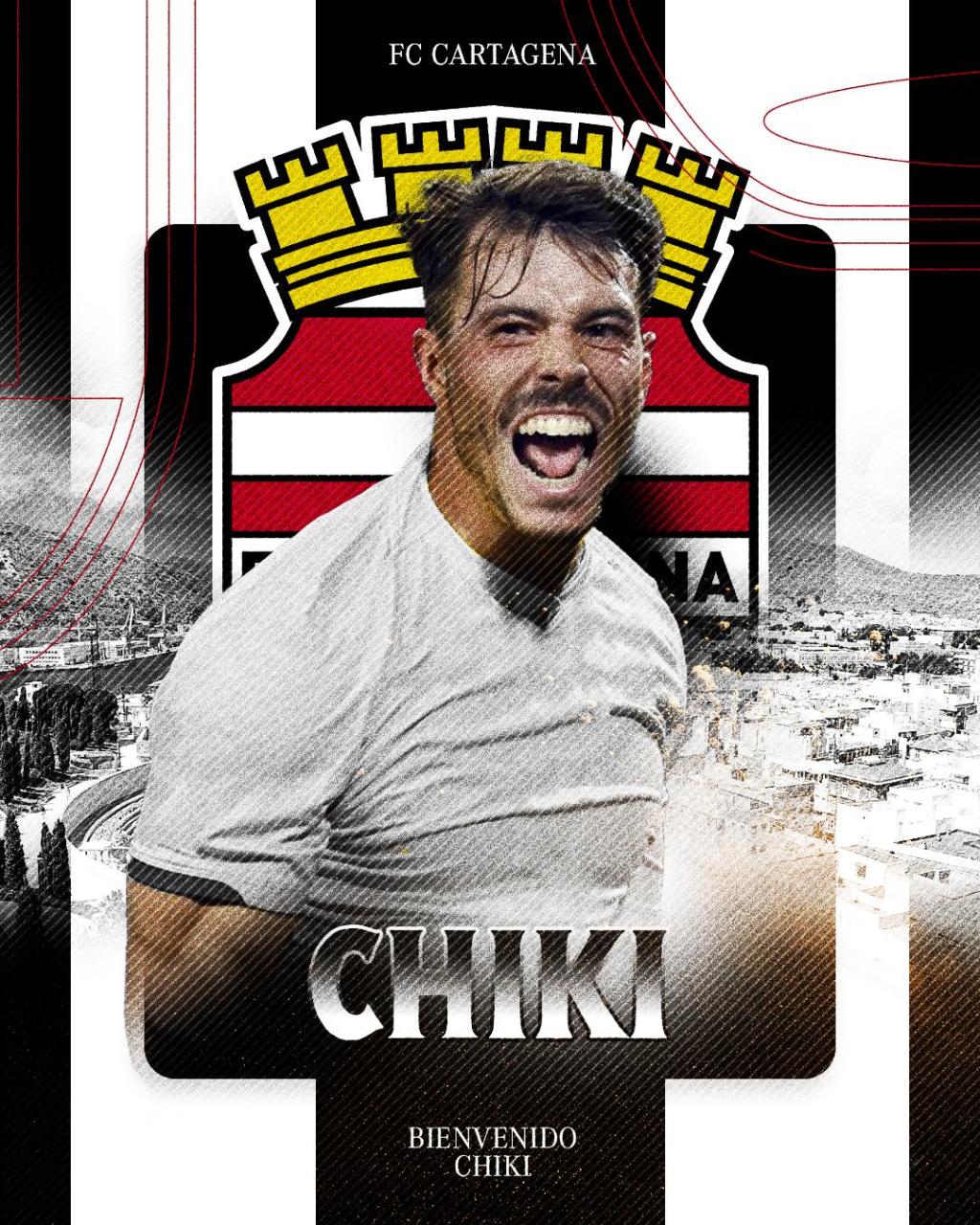 Chiki llega al Cartagena para reforzar la delantera&nbsp;albinegra.