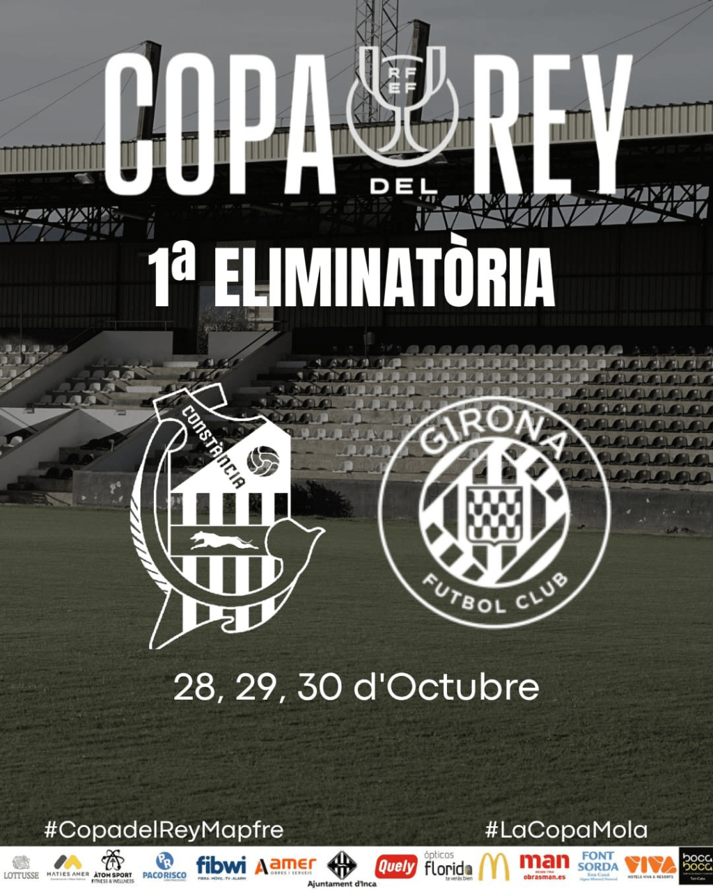 Girona y CE Constància se verán las caras en la Copa del&nbsp;Rey